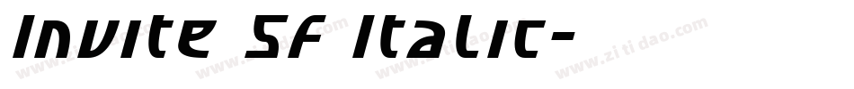 Invite SF Italic字体转换